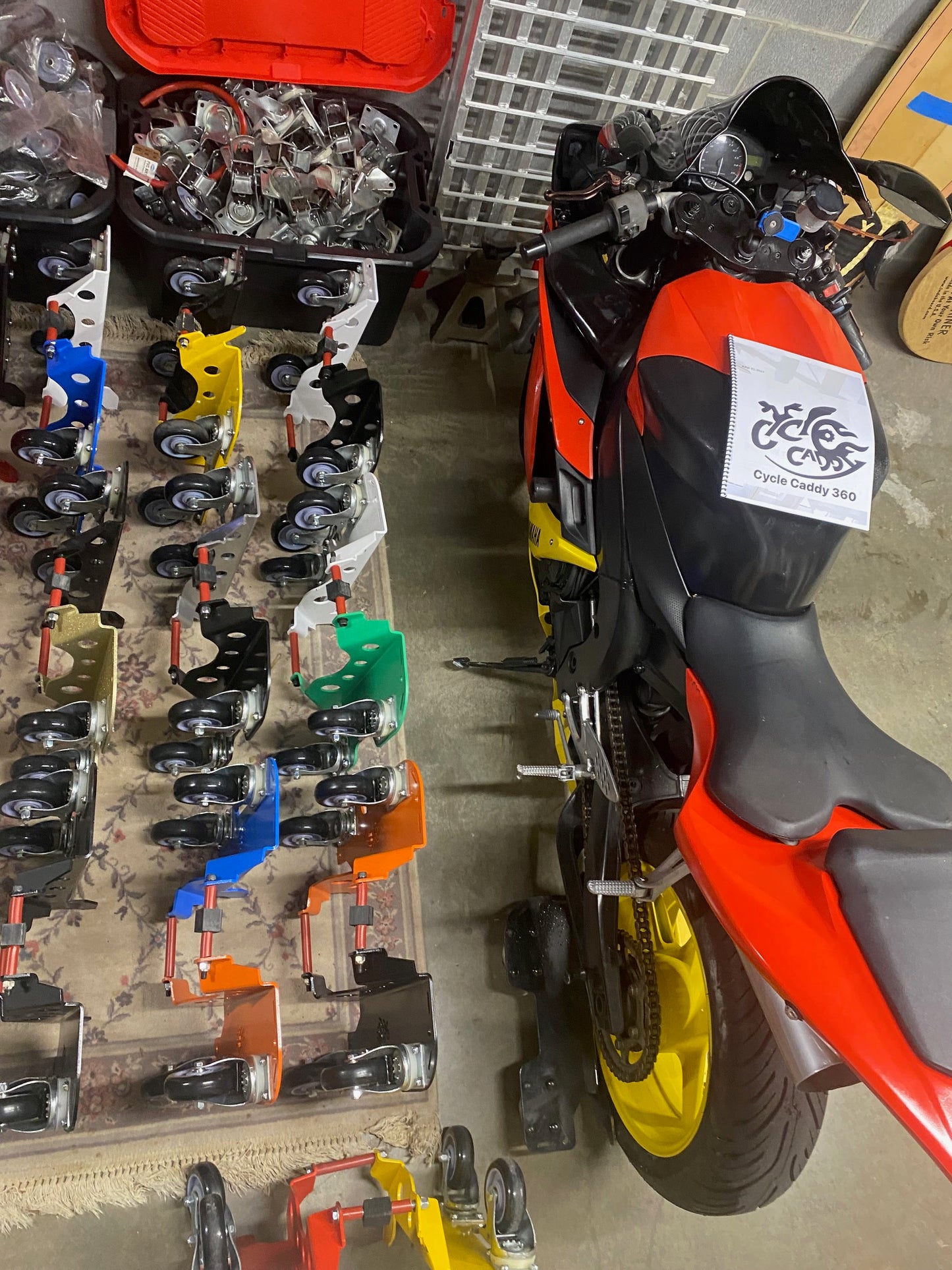 Cycle Caddy 360 COLOR edition. Open wheel bikes only!